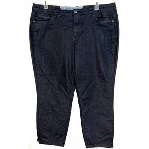 Lane Bryant Women's Plus Size Skinny Jeans 22 Black Denim Cotton/Polyester/Rayon